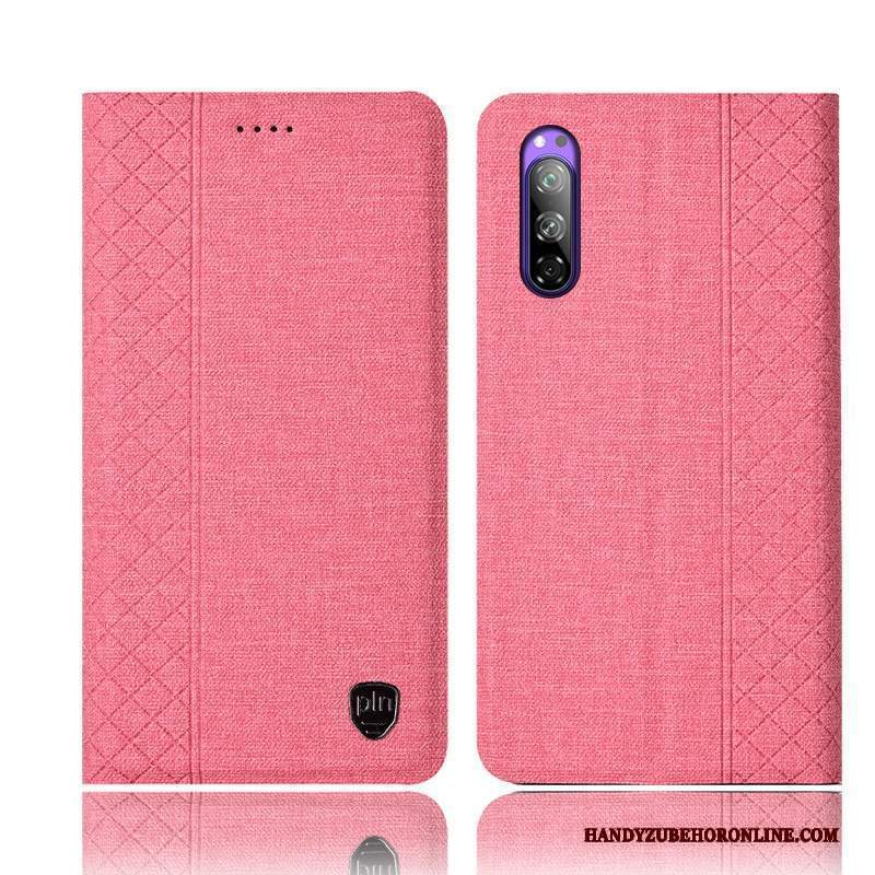 Custodia Sony Xperia 5 Pelle Anti-caduta Tutto Incluso, Cover Sony Xperia 5 Protezione Telefono A Quadri