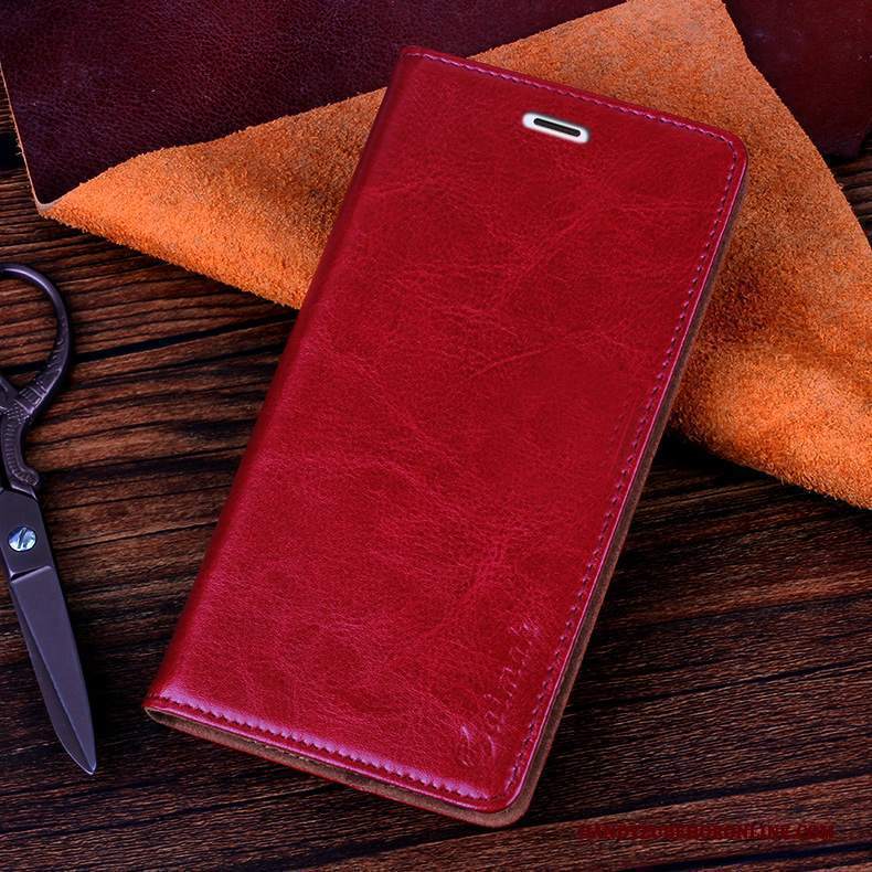 Custodia Sony Xperia 5 Protezione Mucca Affari, Cover Sony Xperia 5 Pelle Telefono Rosso