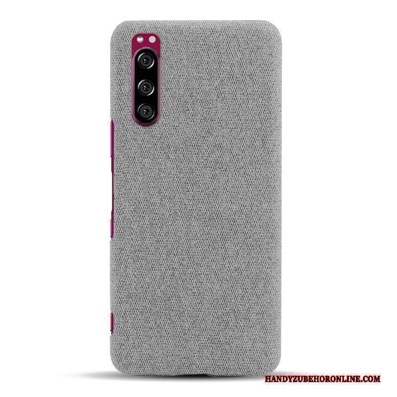 Custodia Sony Xperia 5 Protezione Panno Rosso, Cover Sony Xperia 5 Leggeretelefono