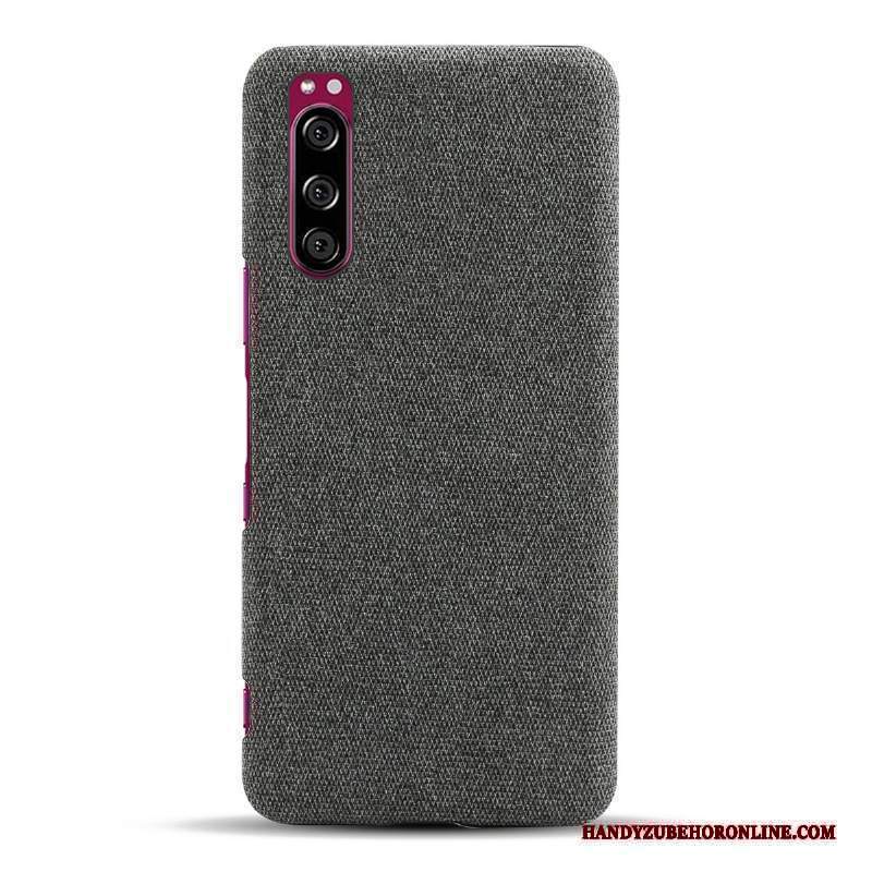 Custodia Sony Xperia 5 Protezione Panno Rosso, Cover Sony Xperia 5 Leggeretelefono