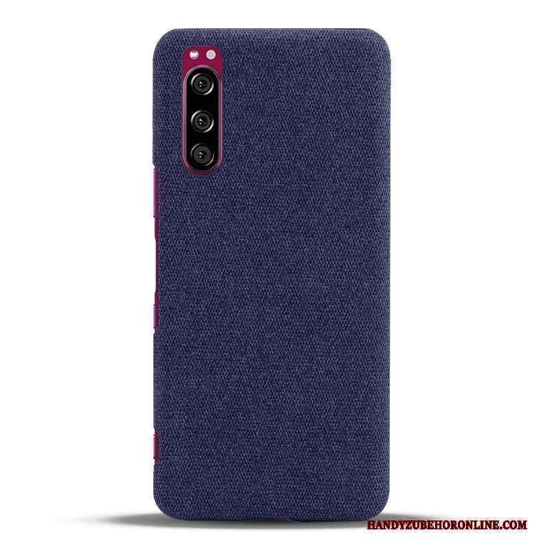 Custodia Sony Xperia 5 Protezione Panno Rosso, Cover Sony Xperia 5 Leggeretelefono