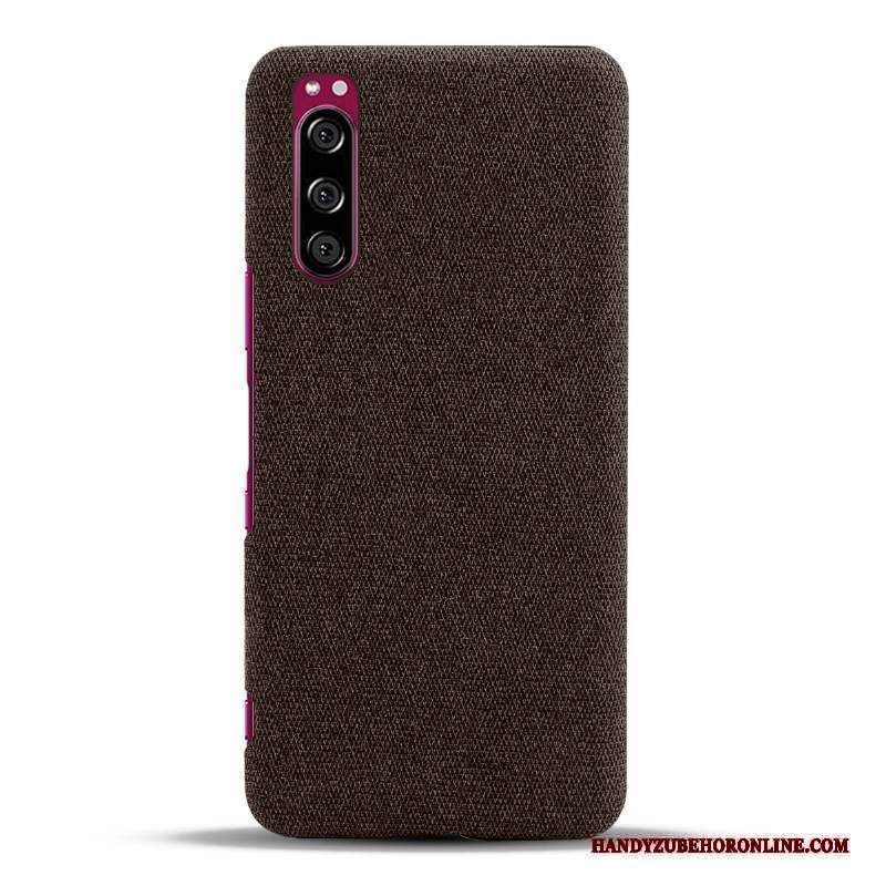 Custodia Sony Xperia 5 Protezione Panno Rosso, Cover Sony Xperia 5 Leggeretelefono