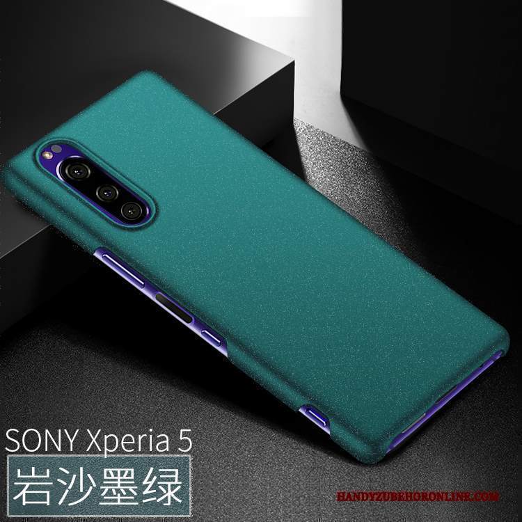 Custodia Sony Xperia 5 Protezione Telefono Difficile, Cover Sony Xperia 5 Sottili Verde