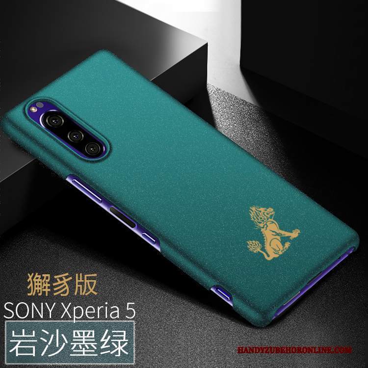 Custodia Sony Xperia 5 Protezione Telefono Difficile, Cover Sony Xperia 5 Sottili Verde