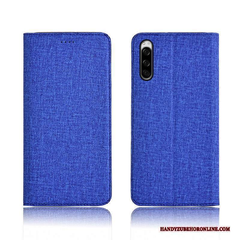 Custodia Sony Xperia 5 Protezione Tutto Incluso Cotone E Lino, Cover Sony Xperia 5 Pelle Anti-caduta Morbido