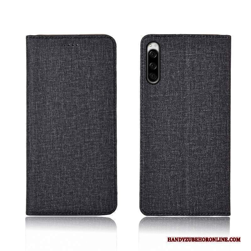 Custodia Sony Xperia 5 Protezione Tutto Incluso Cotone E Lino, Cover Sony Xperia 5 Pelle Anti-caduta Morbido