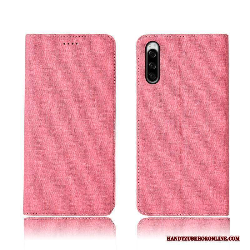 Custodia Sony Xperia 5 Protezione Tutto Incluso Cotone E Lino, Cover Sony Xperia 5 Pelle Anti-caduta Morbido