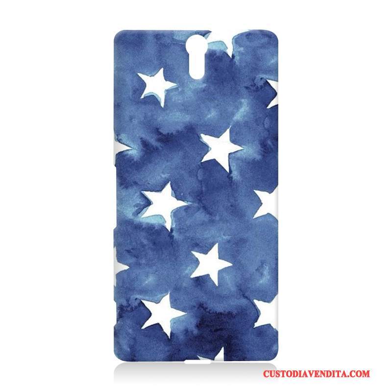 Custodia Sony Xperia C5 Ultra Dual Cartone Animato Anti-cadutatelefono, Cover Sony Xperia C5 Ultra Dual Goffratura Difficile Blu