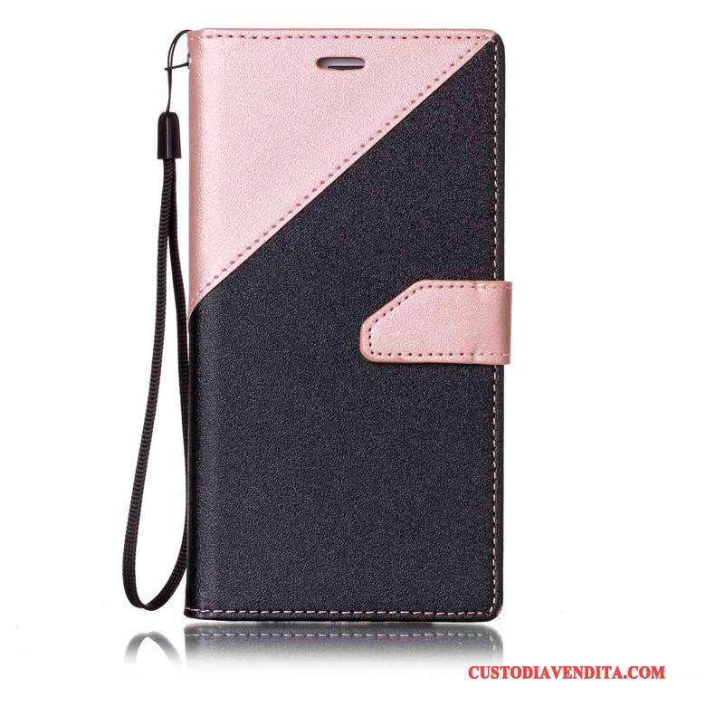 Custodia Sony Xperia E5 Folio Tutto Incluso Rosa, Cover Sony Xperia E5 Pelle Anti-cadutatelefono