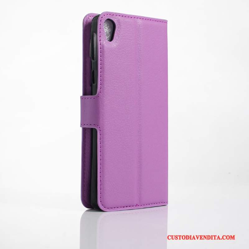 Custodia Sony Xperia E5 Pelle Telefono Chiaro, Cover Sony Xperia E5 Portafoglio Porpora