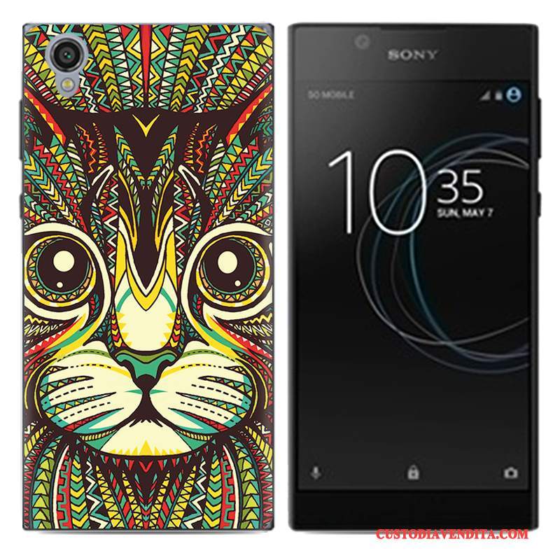 Custodia Sony Xperia L1 Cartone Animato Morbido Bianco, Cover Sony Xperia L1 Protezione Telefono Tendenza