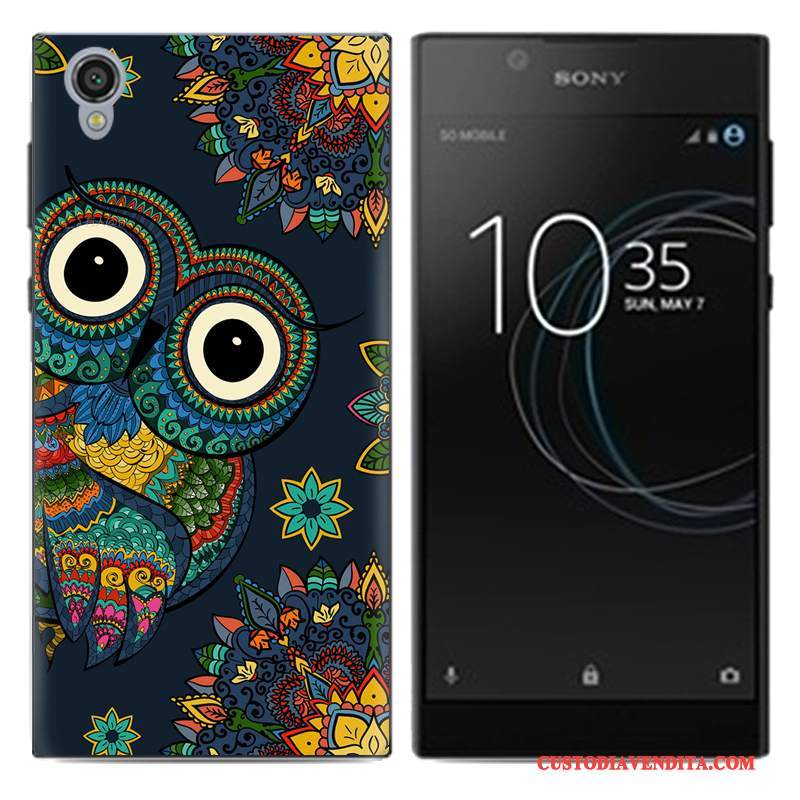 Custodia Sony Xperia L1 Cartone Animato Morbido Bianco, Cover Sony Xperia L1 Protezione Telefono Tendenza