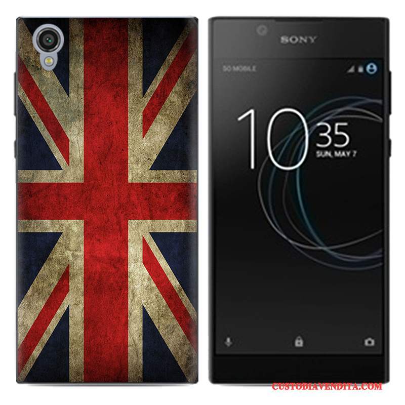 Custodia Sony Xperia L1 Cartone Animato Morbido Bianco, Cover Sony Xperia L1 Protezione Telefono Tendenza