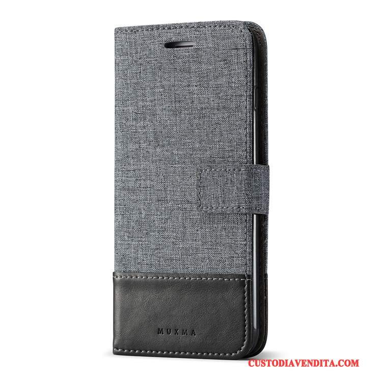 Custodia Sony Xperia L1 Pelle Supporto Carta, Cover Sony Xperia L1 Protezione Anti-caduta Denim