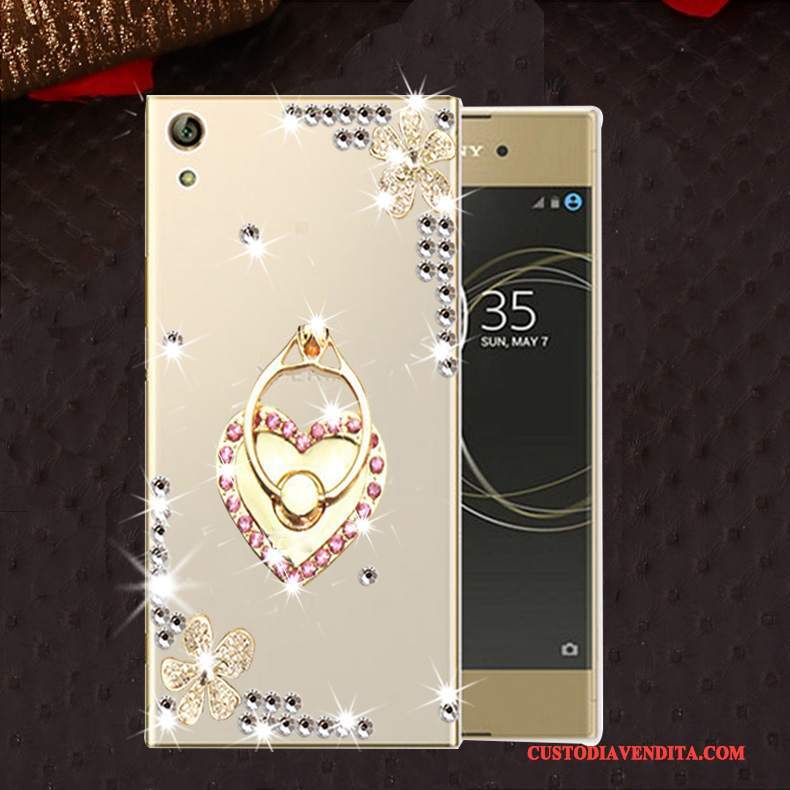 Custodia Sony Xperia L1 Protezione Anti-caduta Morbido, Cover Sony Xperia L1 Strass Rosatelefono