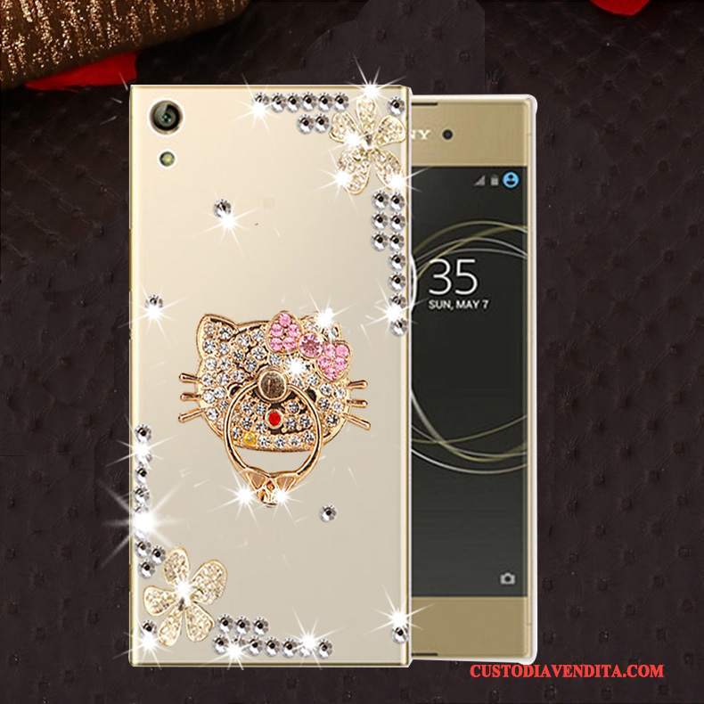 Custodia Sony Xperia L1 Protezione Anti-caduta Morbido, Cover Sony Xperia L1 Strass Rosatelefono