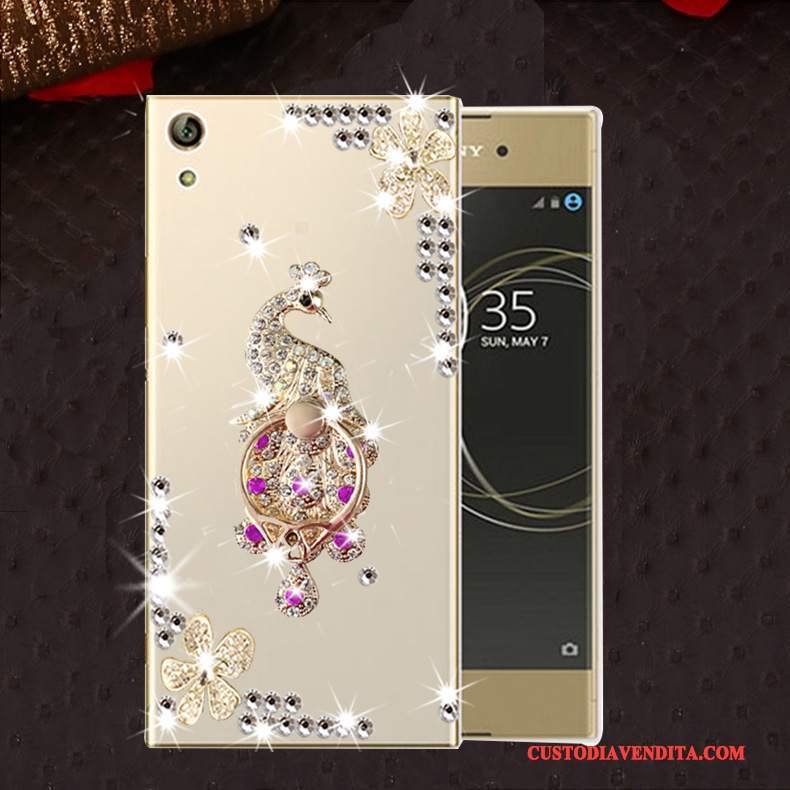 Custodia Sony Xperia L1 Protezione Anti-caduta Morbido, Cover Sony Xperia L1 Strass Rosatelefono