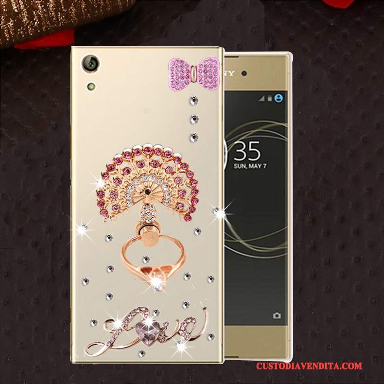 Custodia Sony Xperia L1 Protezione Anti-caduta Morbido, Cover Sony Xperia L1 Strass Rosatelefono