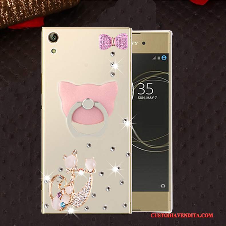 Custodia Sony Xperia L1 Protezione Anti-caduta Morbido, Cover Sony Xperia L1 Strass Rosatelefono