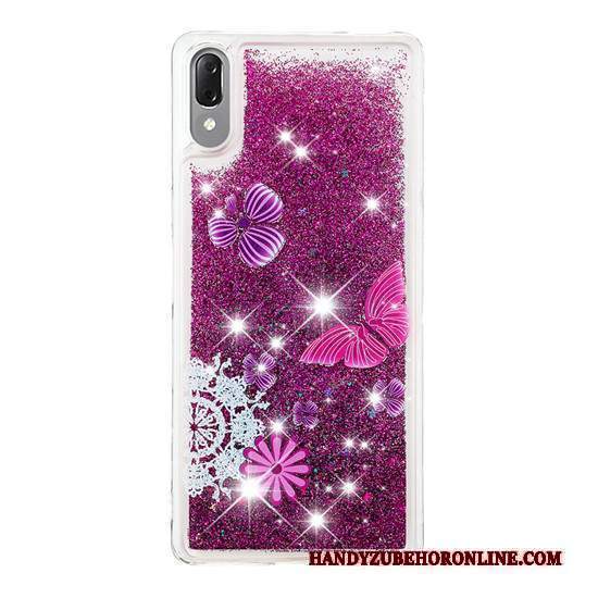 Custodia Sony Xperia L3 Creativo Sabbie Mobili Oro, Cover Sony Xperia L3 Telefono Gasbag