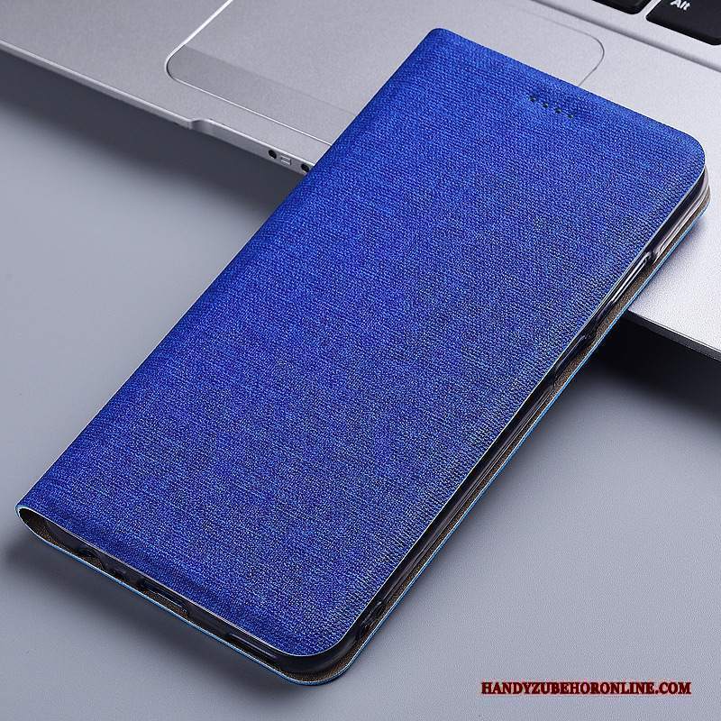 Custodia Sony Xperia L3 Pelle Cotone E Lino Anti-caduta, Cover Sony Xperia L3 Folio Blutelefono