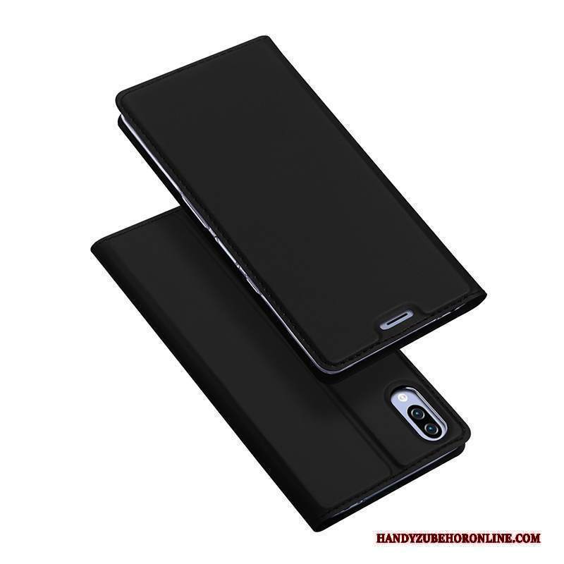 Custodia Sony Xperia L3 Pelle Telefono Tutto Incluso, Cover Sony Xperia L3 Folio Sottile Blu Scuro