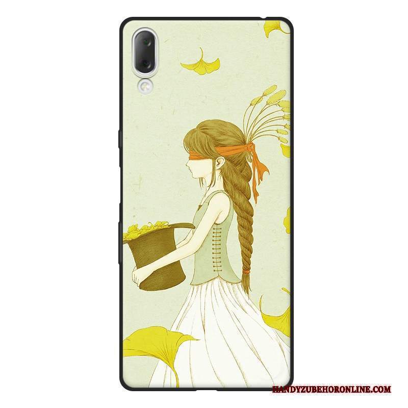 Custodia Sony Xperia L3 Silicone Fresco Verde, Cover Sony Xperia L3 Arte Morbido