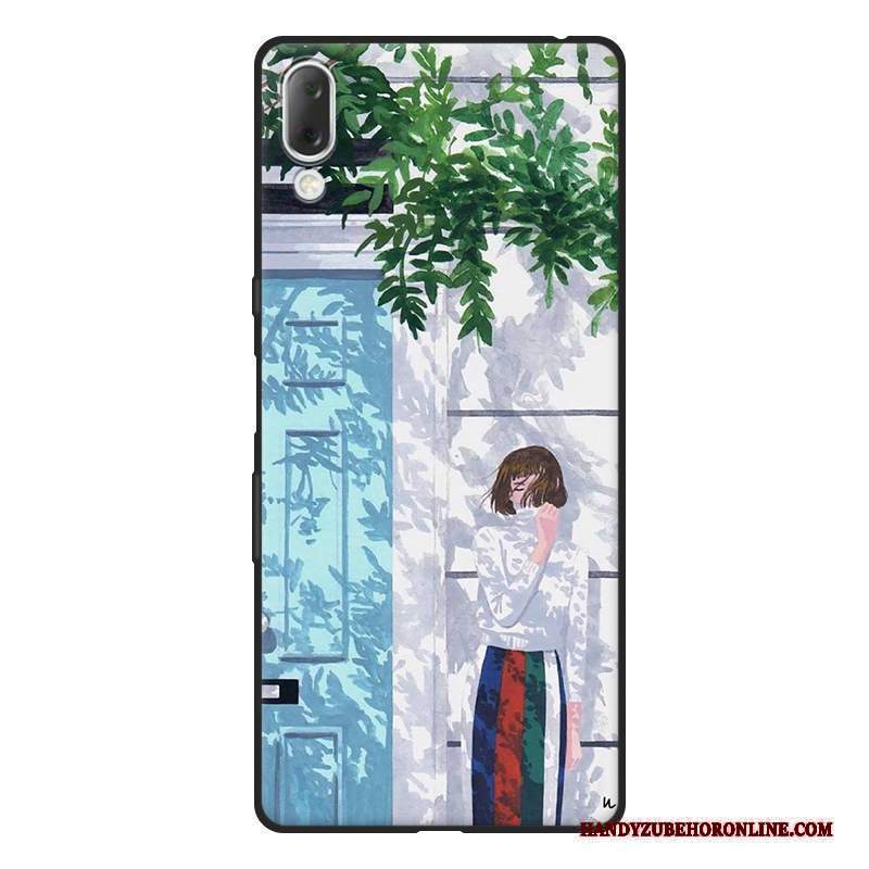 Custodia Sony Xperia L3 Silicone Fresco Verde, Cover Sony Xperia L3 Arte Morbido