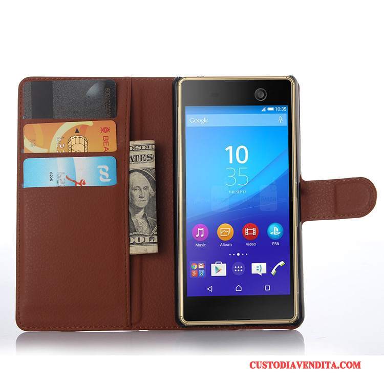 Custodia Sony Xperia M5 Dual Pelle Telefono, Cover Sony Xperia M5 Dual Protezione