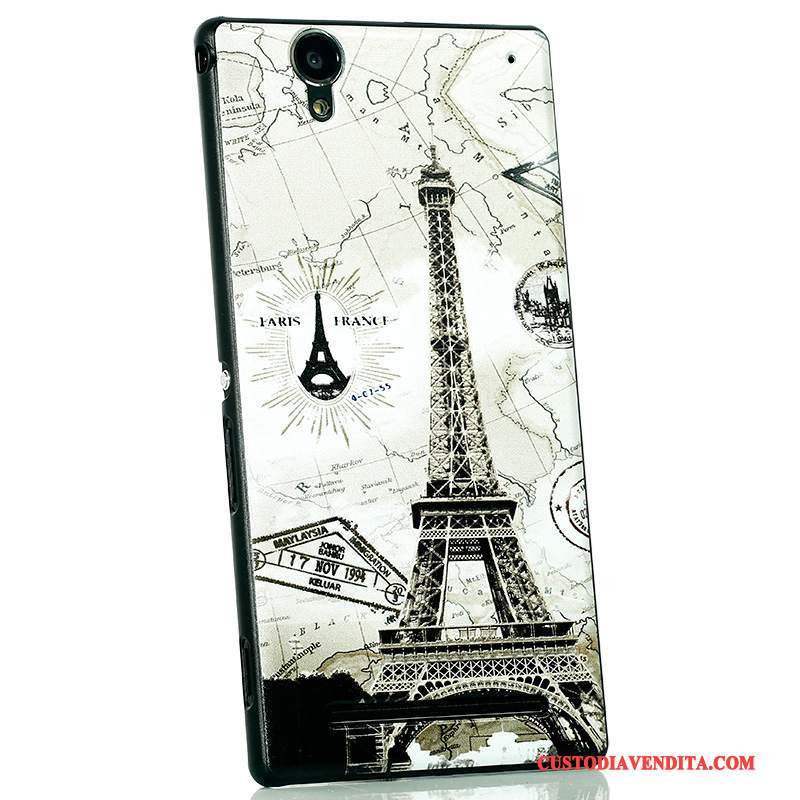 Custodia Sony Xperia T2 Colore Telefono Macchiati, Cover Sony Xperia T2 Protezione Nero Nuovo