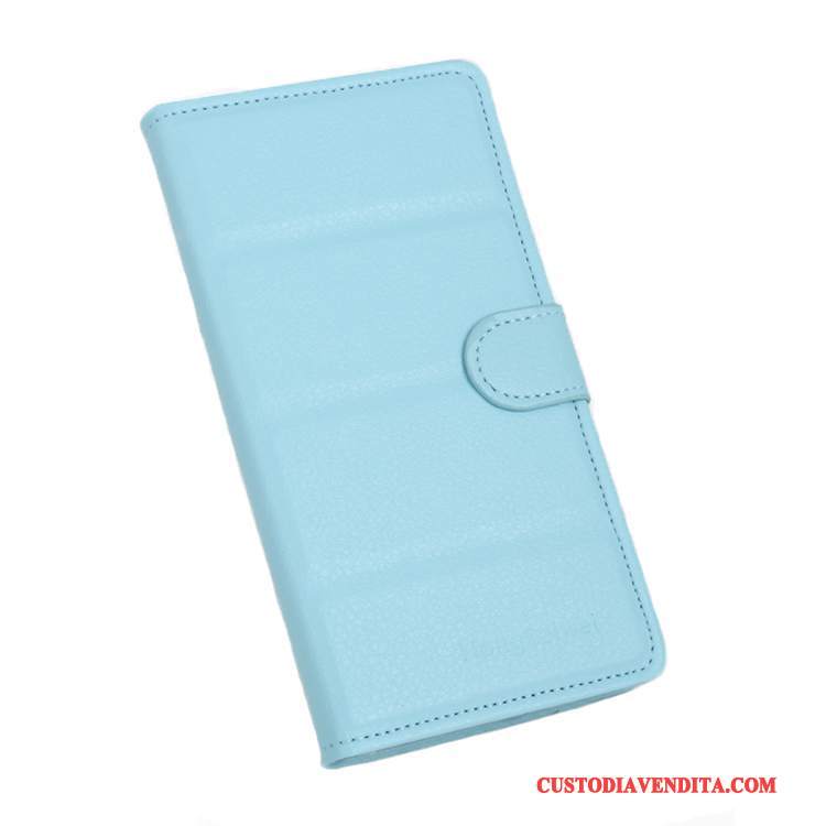 Custodia Sony Xperia T2 Protezione Carta Blu Chiaro, Cover Sony Xperia T2 Pelle Anti-caduta Modello