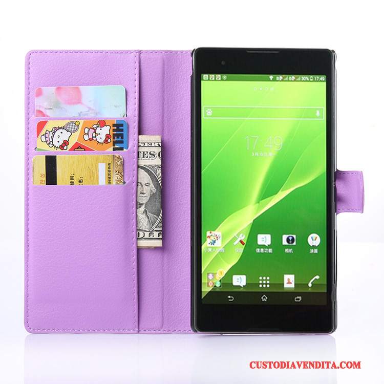 Custodia Sony Xperia T2 Protezione Telefono Rosa, Cover Sony Xperia T2 Pelle Carta