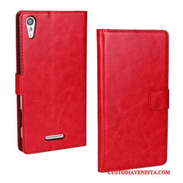 Custodia Sony Xperia T3 Pelle Rosa Qualità, Cover Sony Xperia T3 Protezione Telefono