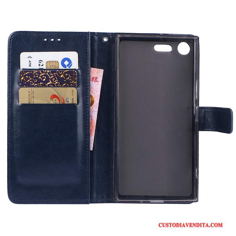 Custodia Sony Xperia X Compact Folio Giallotelefono, Cover Sony Xperia X Compact Pelle