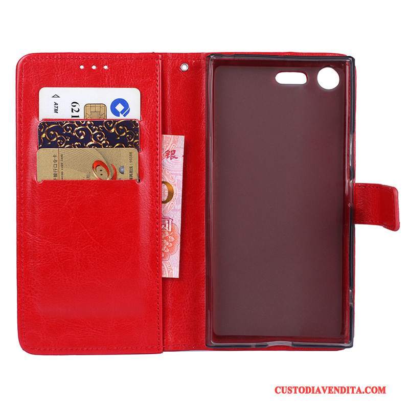 Custodia Sony Xperia X Compact Folio Giallotelefono, Cover Sony Xperia X Compact Pelle