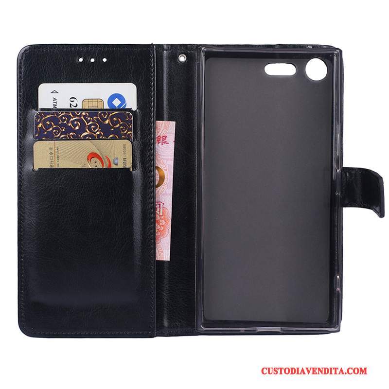 Custodia Sony Xperia X Compact Folio Giallotelefono, Cover Sony Xperia X Compact Pelle