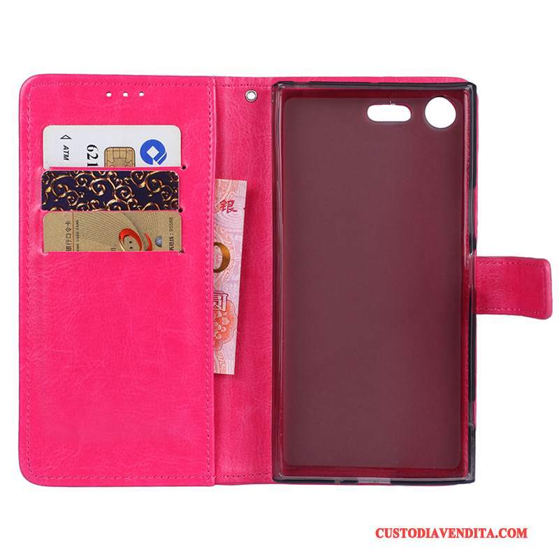 Custodia Sony Xperia X Compact Folio Giallotelefono, Cover Sony Xperia X Compact Pelle