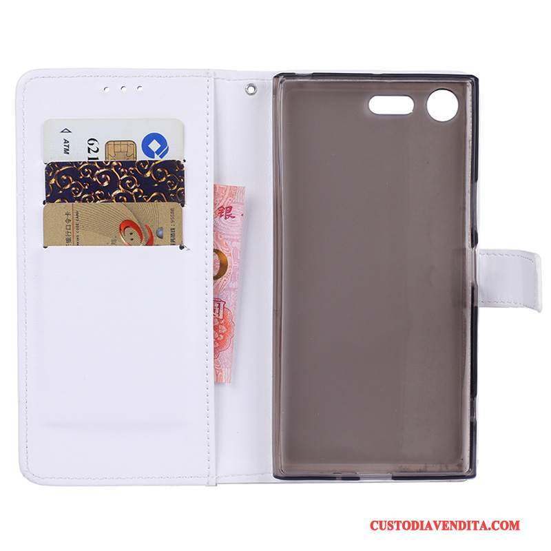 Custodia Sony Xperia X Compact Folio Giallotelefono, Cover Sony Xperia X Compact Pelle