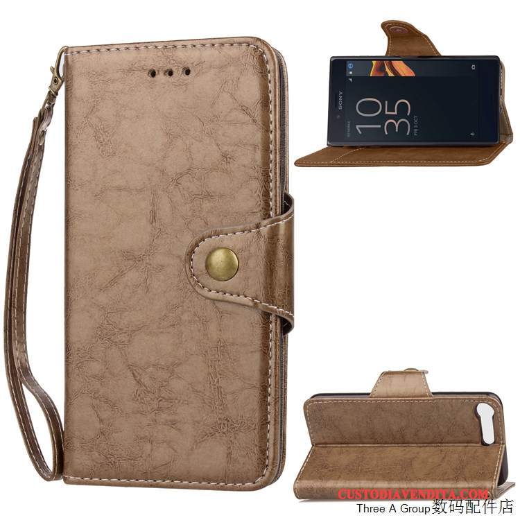 Custodia Sony Xperia X Compact Pelle Morbido Tutto Incluso, Cover Sony Xperia X Compact Folio Telefono