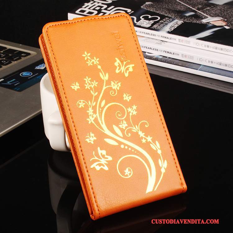 Custodia Sony Xperia X Compact Pelle Oro Modello, Cover Sony Xperia X Compact Protezione Porpora Anti-caduta