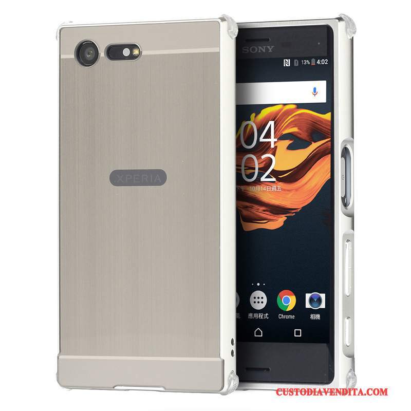 Custodia Sony Xperia X Compact Protezione Orotelefono, Cover Sony Xperia X Compact Metallo Telaio