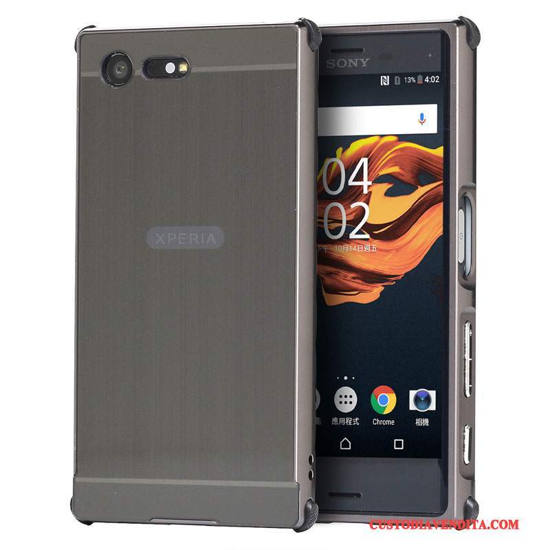 Custodia Sony Xperia X Compact Protezione Orotelefono, Cover Sony Xperia X Compact Metallo Telaio