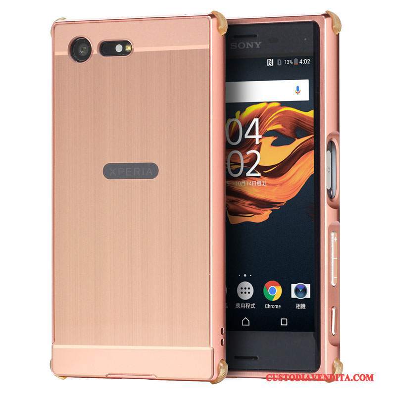 Custodia Sony Xperia X Compact Protezione Orotelefono, Cover Sony Xperia X Compact Metallo Telaio