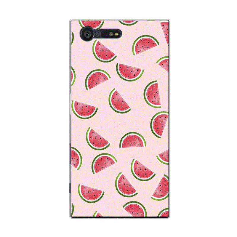 Custodia Sony Xperia X Compact Silicone Frutta Anguria, Cover Sony Xperia X Compact Piccola Verde