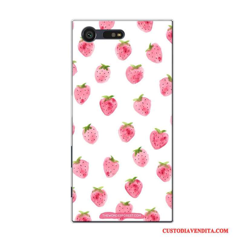 Custodia Sony Xperia X Compact Silicone Rosa Piccola, Cover Sony Xperia X Compact Frutta Tutto Incluso