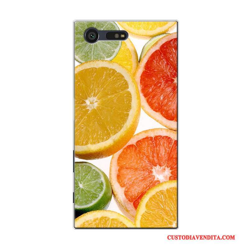 Custodia Sony Xperia X Compact Silicone Rosa Piccola, Cover Sony Xperia X Compact Frutta Tutto Incluso