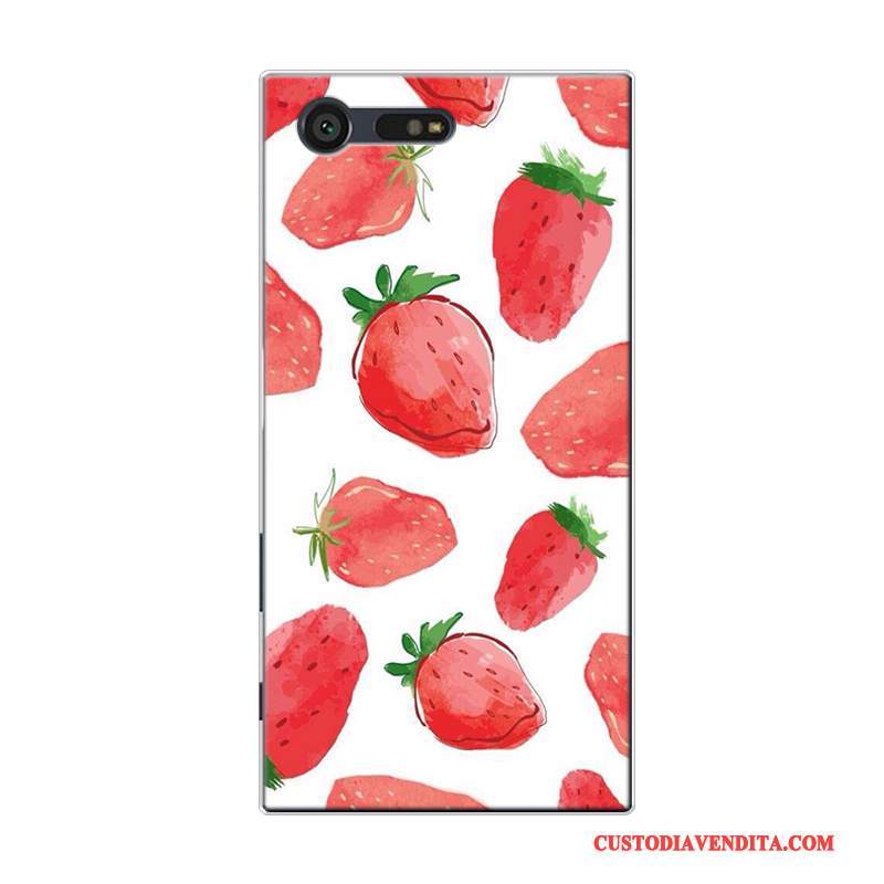 Custodia Sony Xperia X Compact Silicone Rosa Piccola, Cover Sony Xperia X Compact Frutta Tutto Incluso