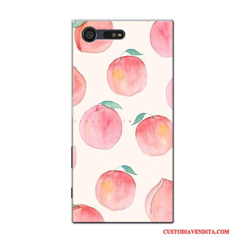 Custodia Sony Xperia X Compact Silicone Rosa Piccola, Cover Sony Xperia X Compact Frutta Tutto Incluso