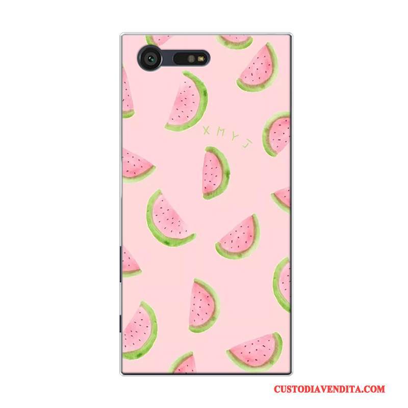 Custodia Sony Xperia X Compact Silicone Rosa Piccola, Cover Sony Xperia X Compact Frutta Tutto Incluso