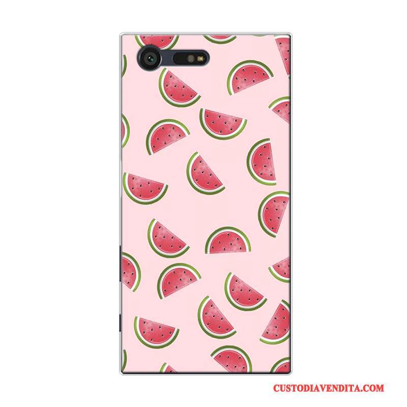 Custodia Sony Xperia X Compact Silicone Rosa Piccola, Cover Sony Xperia X Compact Frutta Tutto Incluso